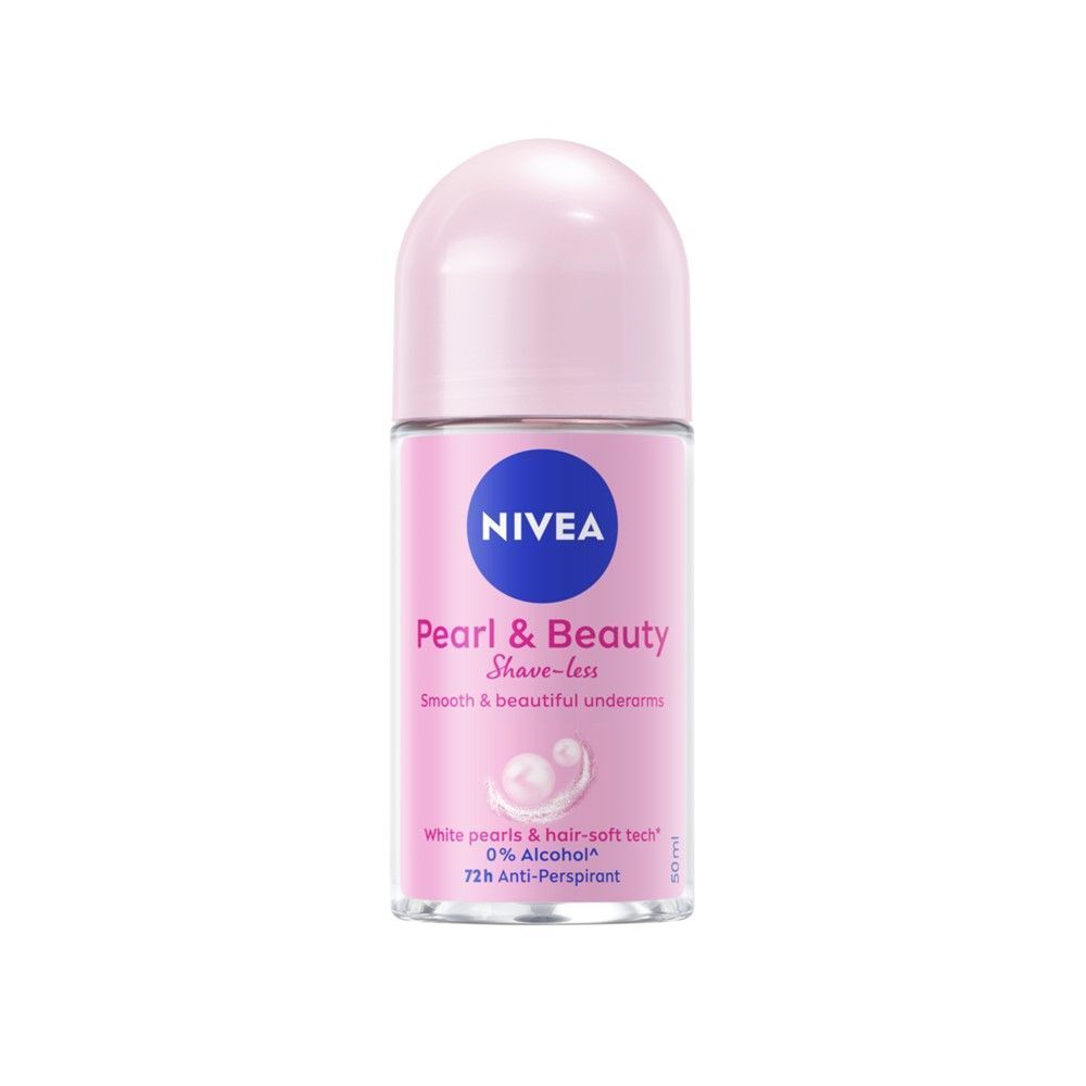 นีเวียโรลออนเพิร์ล+บิวตี้เชฟเลส50มล NIVEA ROLL ON PEARL+BEAUTY SHAVE LESS 50