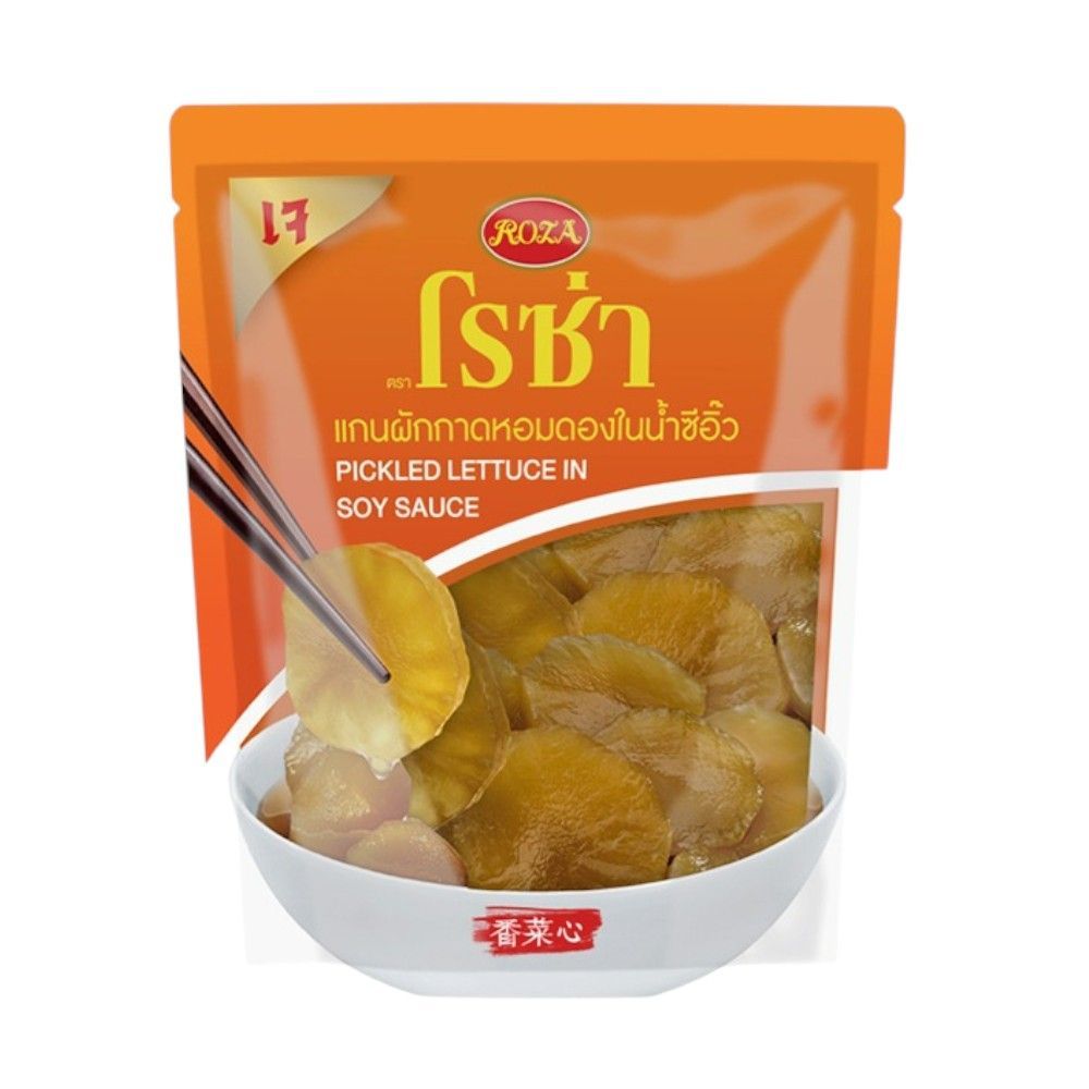 [สินค้าส่งด่วน] โรซ่าแกนผักกาดดองในน้ำซีอิ๊ว145ก. ROZA PICKLED LETTUCE IN SOYSAUCE145G