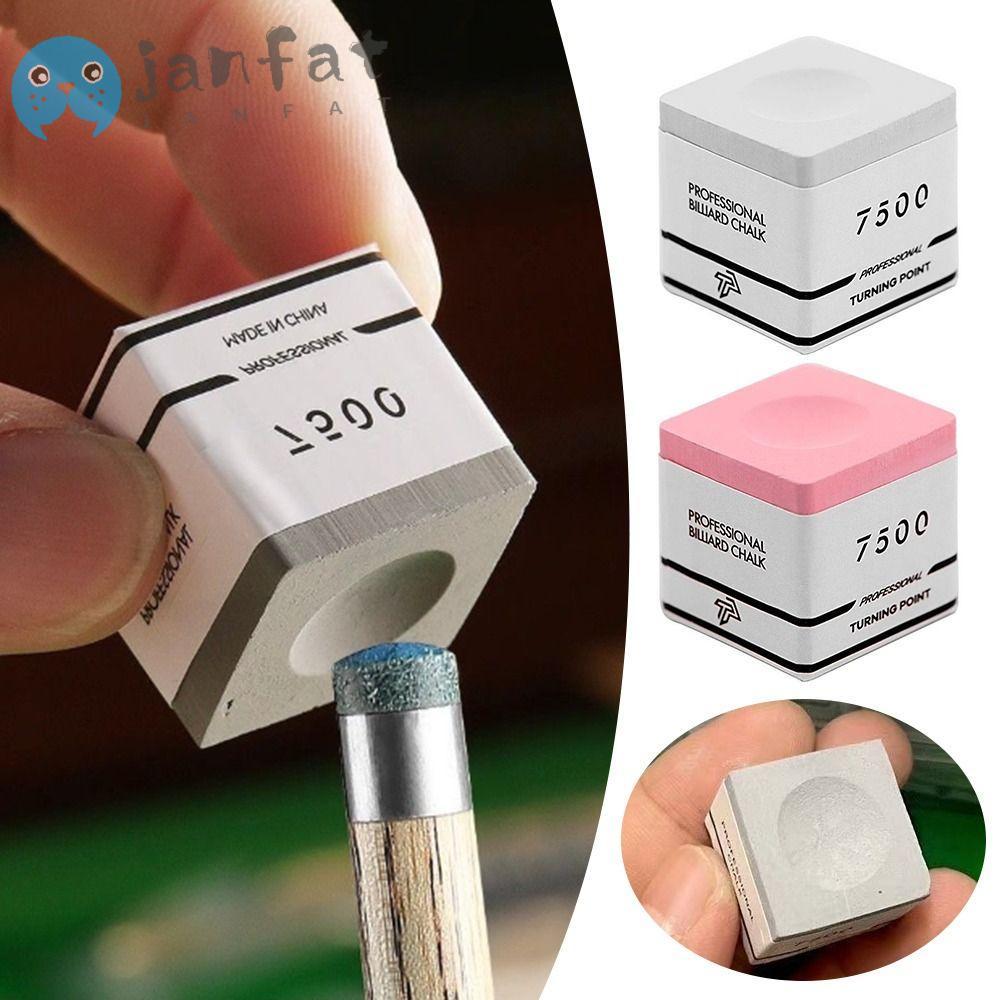 JANFAT สนุ๊กเกอร์ชอล์ก Neutral Pool Chalk, Non-slip Fine Powder TP7500 - อุปกรณ์สำหรับบิลเลียด สีชมพูและสีเทา