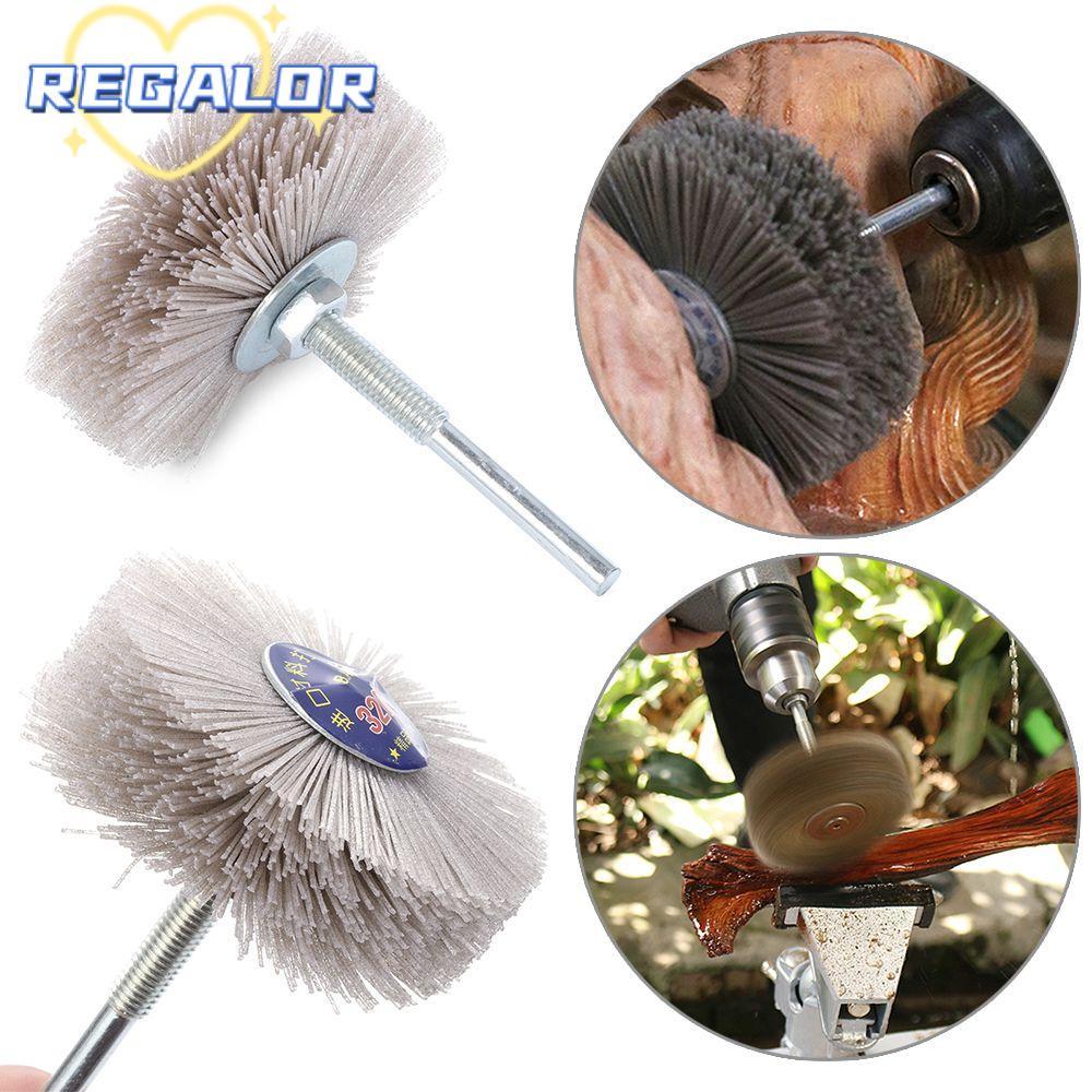 REGALOR0G แปรงล้อไนลอน Mahogany Polishing Grind Buff หัวดอกไม้