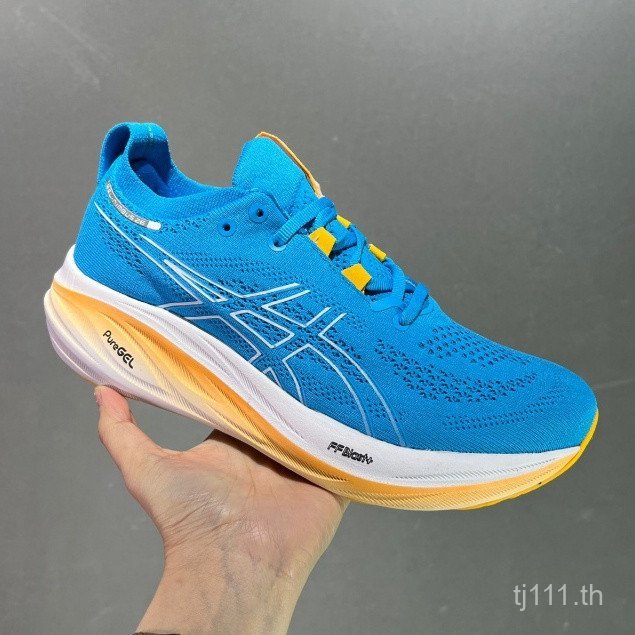 รองเท้าวิ่ง Asics Gel-Nimbus 26 สำหรับผู้ชาย ออกแบบเพื่อกันกระแทกด้านบนและมีน้ำหนักเบา
