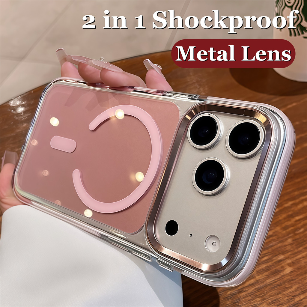 Premier กรอบโลหะเลนส์เคสโทรศัพท์สําหรับ IPhone 17 Pro 17 Pro Max 2 in 1 ฝาครอบกันกระแทกปลอกแข็งแม่เหล็ก