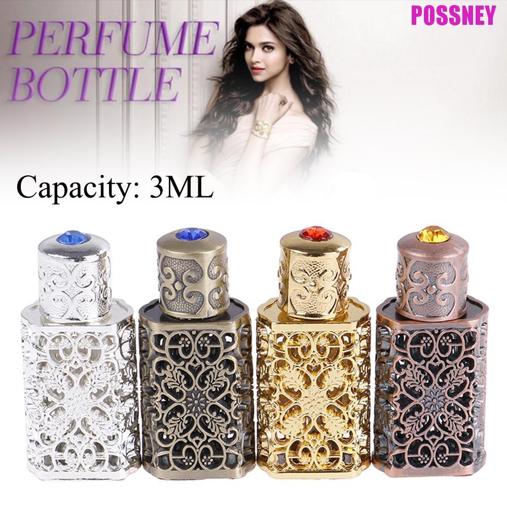 POSSNEY ขวดน้ําหอม 3ML ขวดรีฟิล Antiqued Metal Essential Oils ขวด