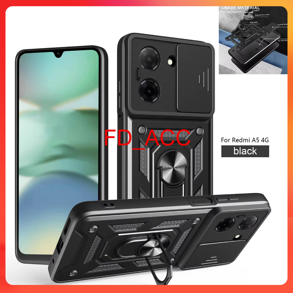 Case Robot Armor Slide Camera Xiaomi Redmi A5 (4G), Pocophone C71 (4G) / Transformer Ring Open Close