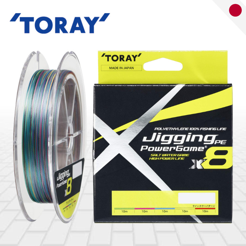 สายเอ็นตกปลาถัก 8 เส้น Toray Jigging PE Power Game X8 - หลากสี - ผลิตในประเทศญี่ปุ่น