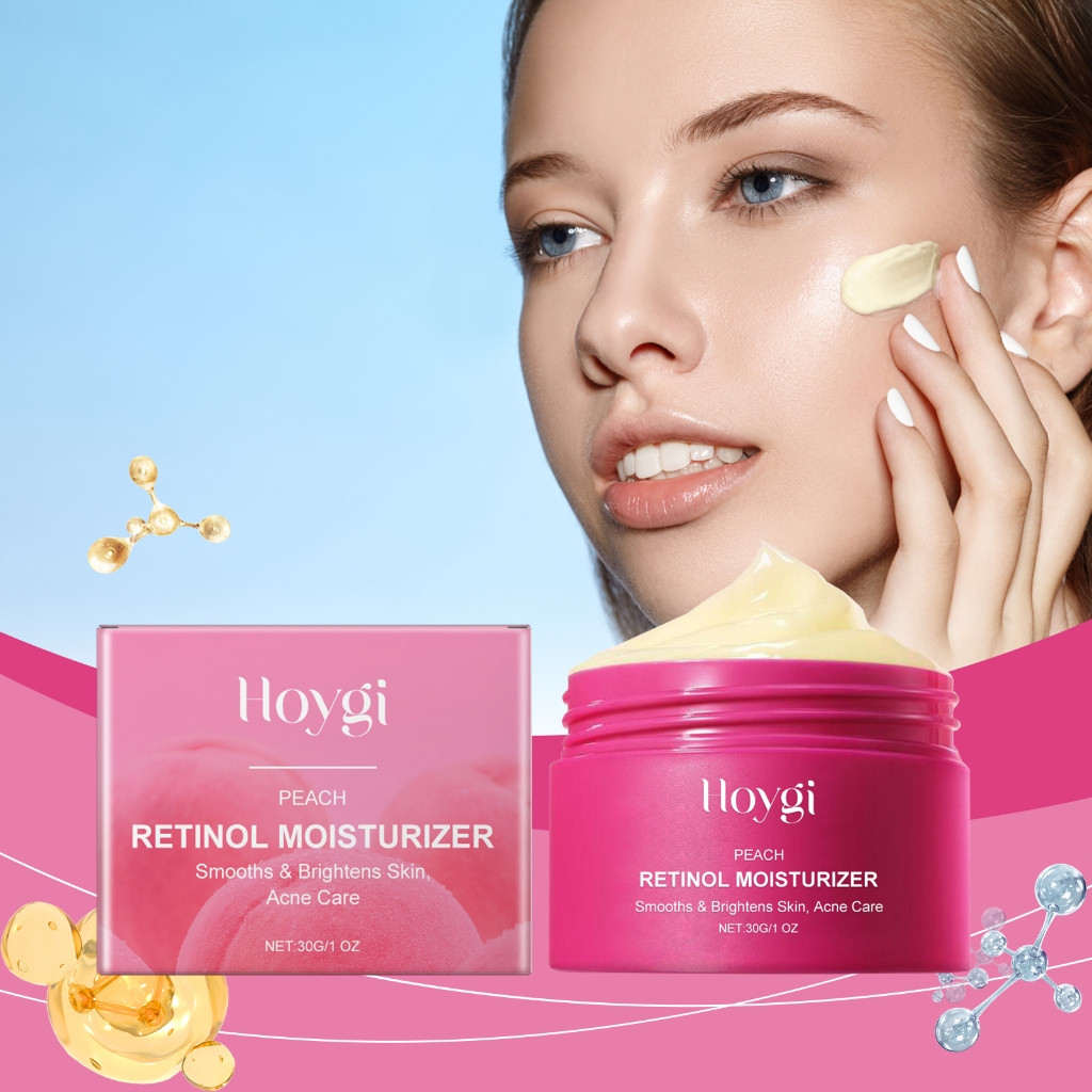 ซื้อ 2 ฟรี 1Hoygi Peach Retinol Moisturizer 30g Smooth Brightening Acne Cream Hydrating Skincare