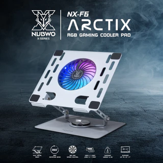 ์ีNubwo NX-F6 ARCTIX แท่นวางแล็ปท็อป RGB Gaming Cooler Pad รองรับแล็ปท็อปตั้งแต่ขนาด 10–17 นิ้ว ใช้งานง่าย น้ำหนักเบา
