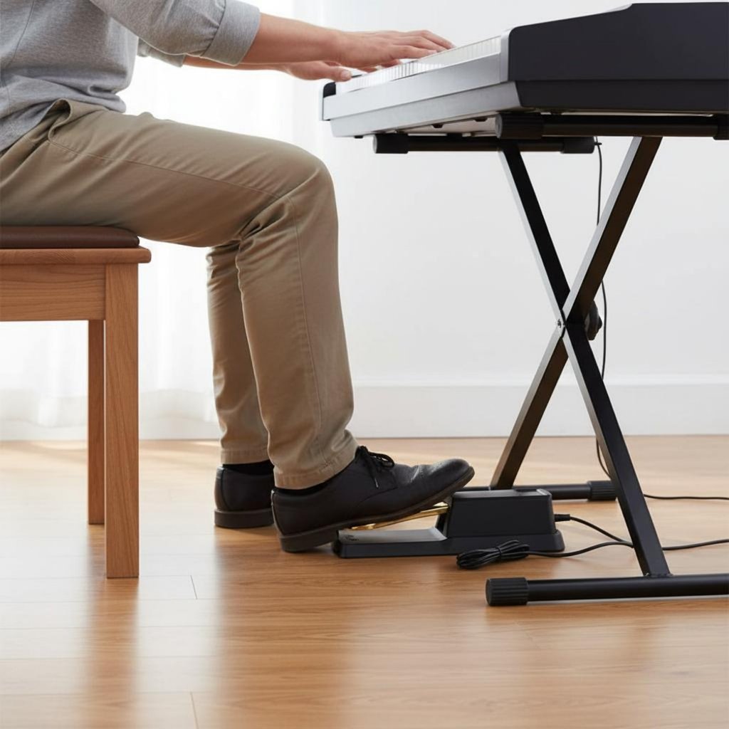 การออกแบบกันลื่น Sustain Pedal แป้นเหยียบเปียโนดิจิตอลสําหรับนักเปียโน, การแสดงบนเวที
