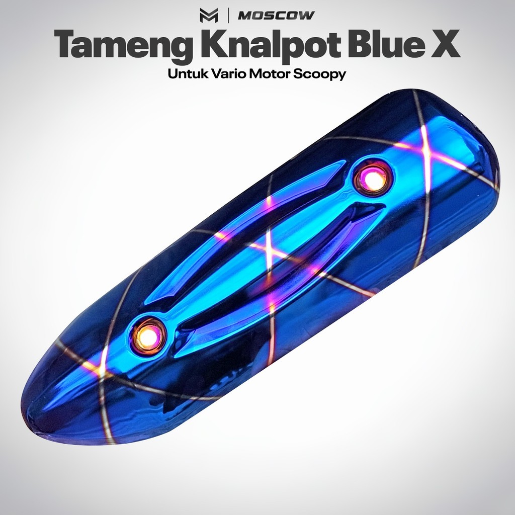 ZOOMER BLUE X THAILAND EXHAUST SHIELD COVER PREMIUM CHOICE IRON UNIVERSAL DESIGN PNP PRACTICAL WITHO