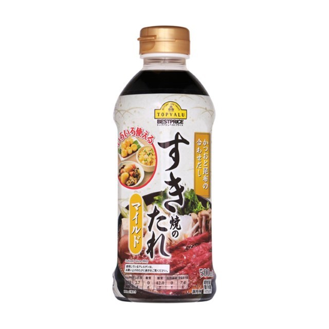 ท๊อปแวลู ซอสสุกี้ยากี้(Topvalu Mild Sukiyaki Sauce 500ml.)