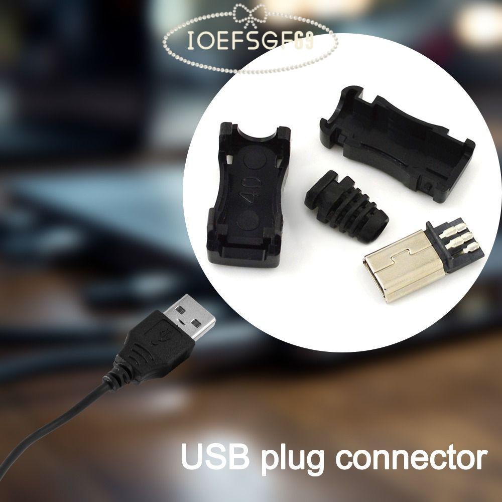 IOEFSGF69 Mini USB Male Connector, Mini USB Jack DIY USB 2.0 Jack, 5Pin Plug Socket 5Pin Male Plug S