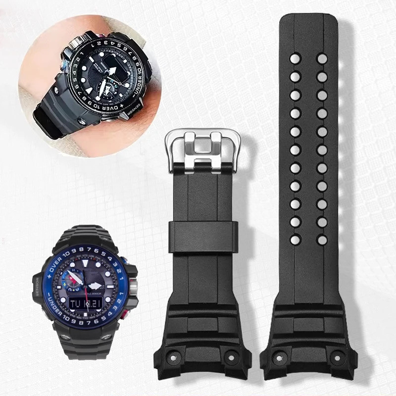Watch Band For Casio G-SHOCK GWN-1000 GWN-1000B Strap Mens Wrist Premium PU Watch band Resin Replace
