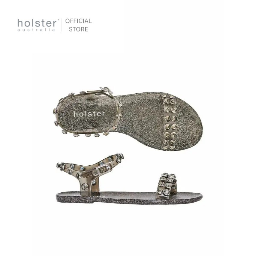 Holster รองเท้าแตะรัดส้นผู้หญิง Sunlight Glitter สี Black Mix