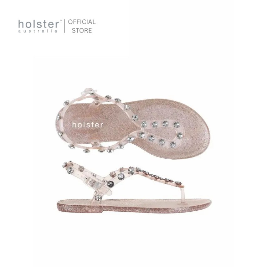 Holster รองเท้าแตะรัดส้นผู้หญิง Supermodel Glitter สี Rose