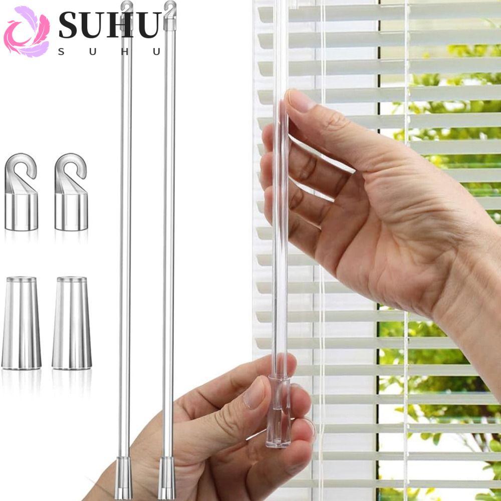 SUHU Curtain Stick, ไฟเบอร์กลาสโปร่งใสผ้าม่าน Stick, อุปกรณ์เสริม Home Blind Wand