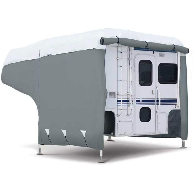 อุปกรณ์เสริมคลาสสิก Over Drive PermaPRO Teardrop Trailer Cover เหมาะกับรถพ่วงสูงสุด 8L x 5W