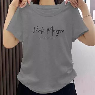 "เสื้อแฟชั่นผู้หญิง " คอกลม เสื้อยืดทรงจีบธรรมดาสำหรับผู้หญิง ทรงสลิมฟิต หลากสี ผ้าใส่สบาย（การจัดส่งสินค้าในกรุงเทพฯ）
