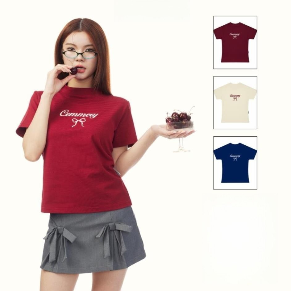 COD (Ho Chi Minh) Baby Tee BLAZE Local Brand ของแท้ Ribbon Baby Tee คอปกสูง 2 สี vendor.brand