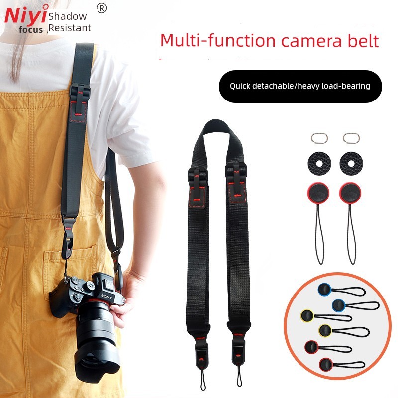 Shadow Resistance Quick Release Strap ปรับได้เหมาะสําหรับ Canon R5 Z8 Nikon Z6 Z5 Z30 Sony A7M4 ZVE1