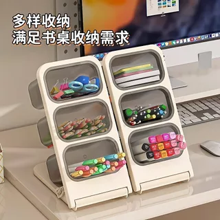 กล่องเก็บเครื่องเขียน คอนโดปากกา กล่องดินสอ ที่ใส่เครื่องเขียน กล่องใส่ปากกา มี3ช่อง กันน้ำ จุของได้เยอะ