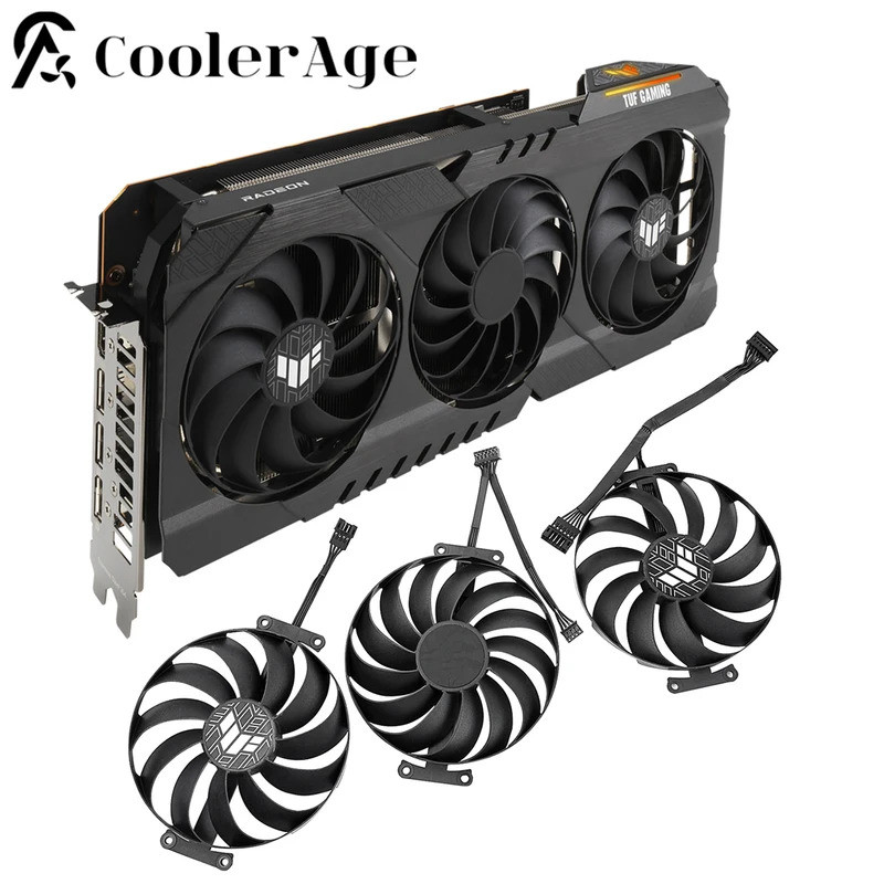 ต้นฉบับใหม่ 95 มม.CF1010U12S Cooler พัดลมสําหรับ ASUS TUF Gaming Radeon RX 6700 6800 6900 XT OC Edit