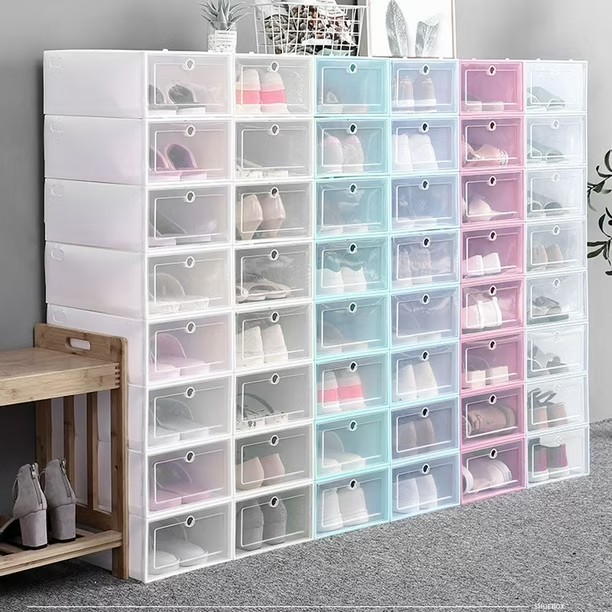 Miki.hp คุ้มสุด กล่องรองเท้า กล่องเก็บรองเท้า ยกเซ็ท สุดคุ้ม มี 2 ขนาด กันฝุ่น พร้อมส่ง