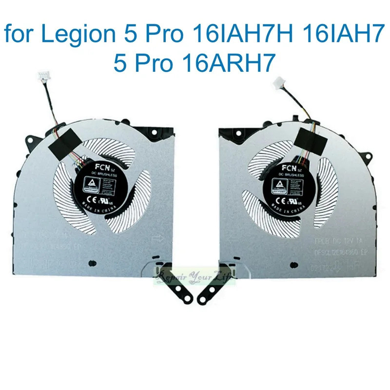 FZCPU GPU พัดลมระบายความร้อนสําหรับ Lenovo Legion 5 Pro 16IAH7H 82RF 16IAH7 82s0 16ARH7 82RY 16ARH7H