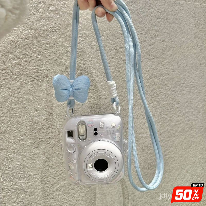 Capa para Instax Mini 12 | Case transparente com alça | Proteção contra riscos