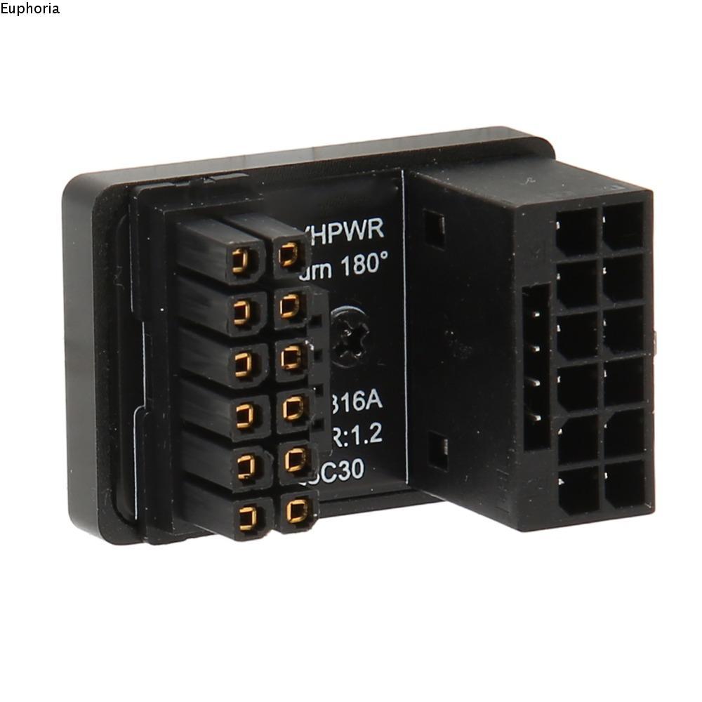 EUPHORIA GPU Power Adapter, 180 องศามุม PH316 TypeA GPU PCIe Connector, ทนทาน 12 + 4 ขา Plug and Pla