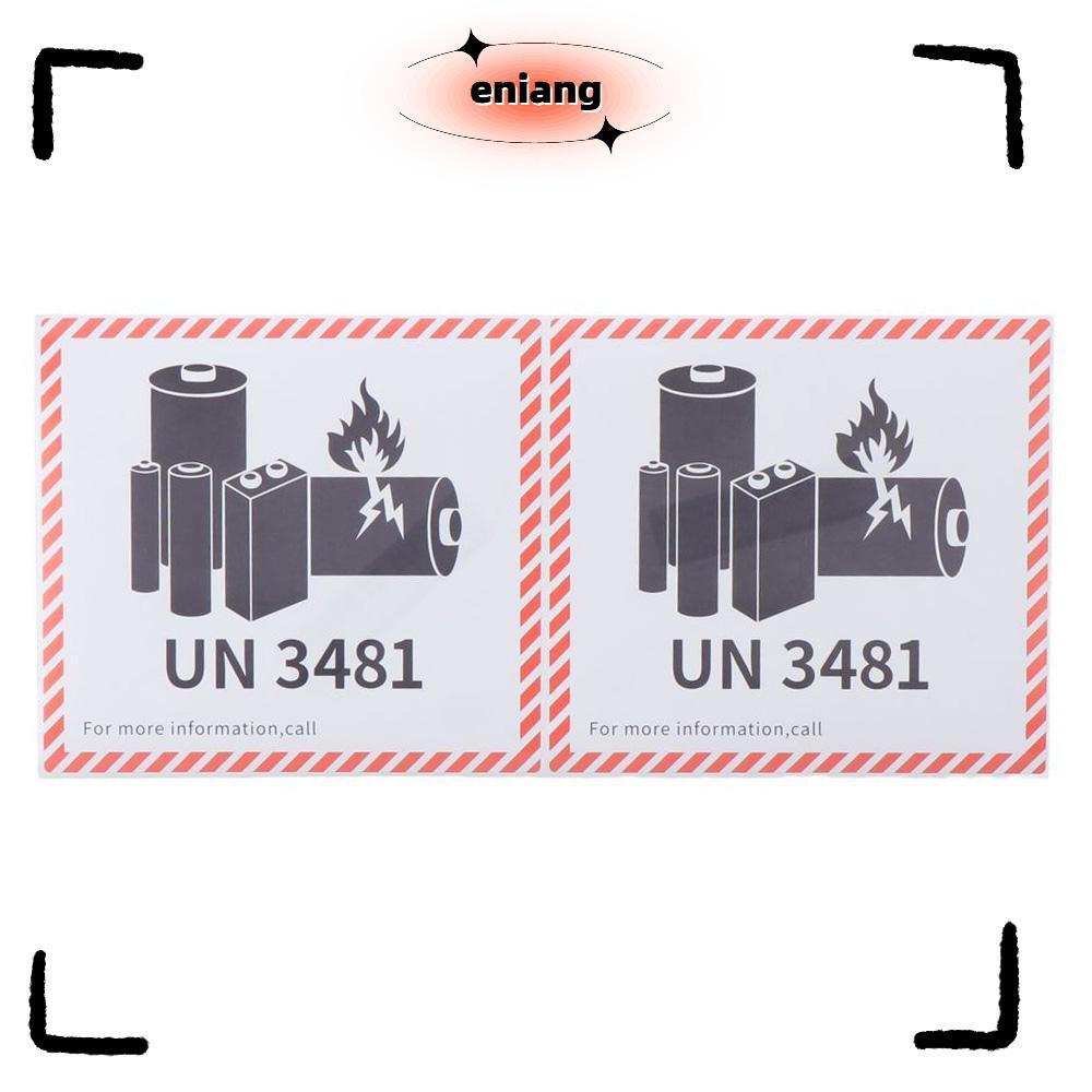 ป้ายไฟแบตเตอรี่ ENIANG, ลิเธียม 4.7 "x 4.3" ป้ายแบตเตอรี่ลิเธียมขนส่ง, UN3481 แผ่นทองแดงสีแดงกาวขนส่
