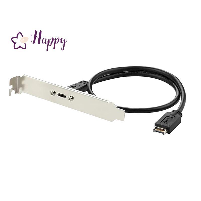 <Happybay> 50 ซม.USB 3.2 แผงด้านหน้า Header Type-E ถึง USB-C Type C หญิงเชื่อมต่อสายไฟขยาย TYPE-E Ba