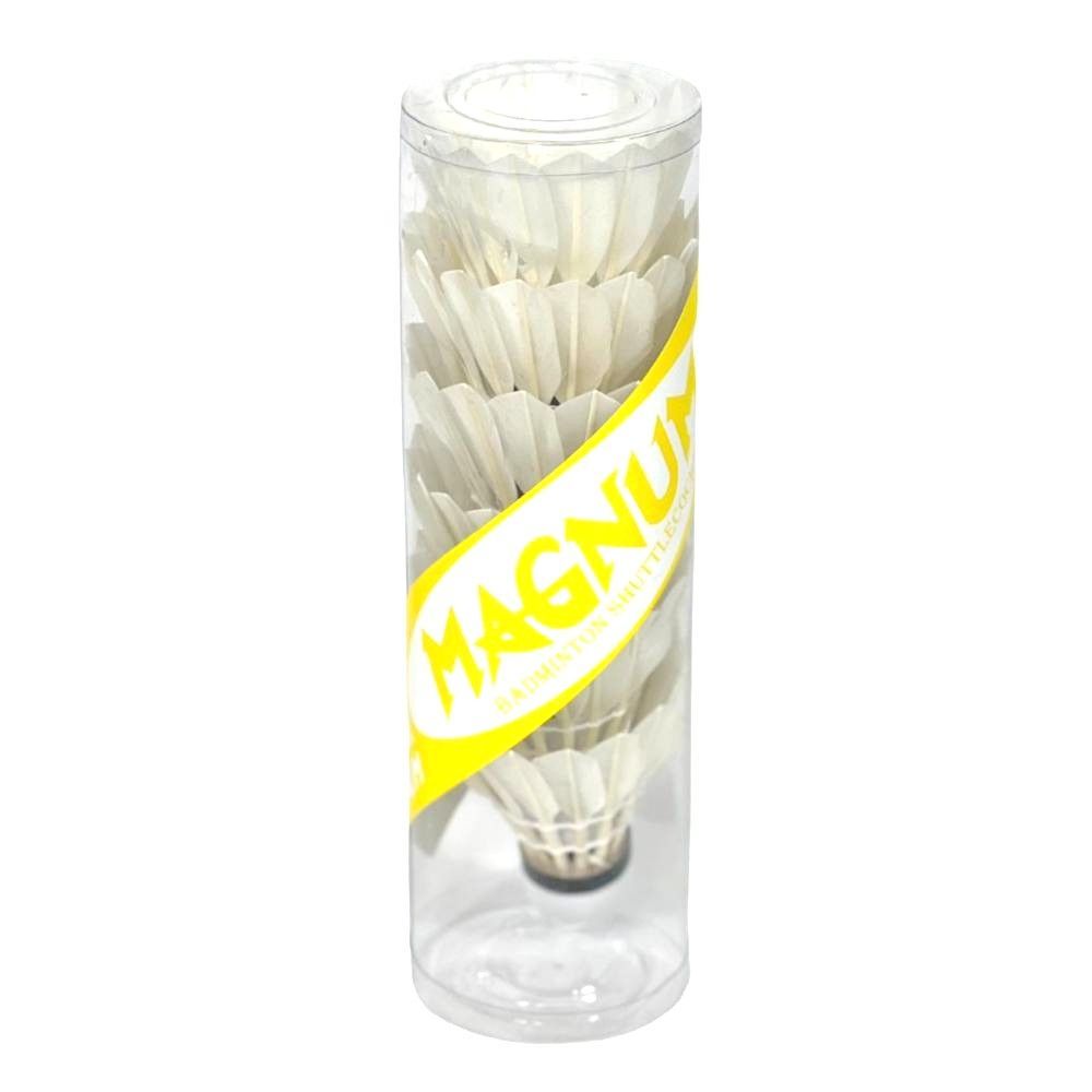 แมกนั่ม ลูกขนไก่สีเหลือง 1X6 MAGNUM SHUTTLECOCK YELLOW 1X6