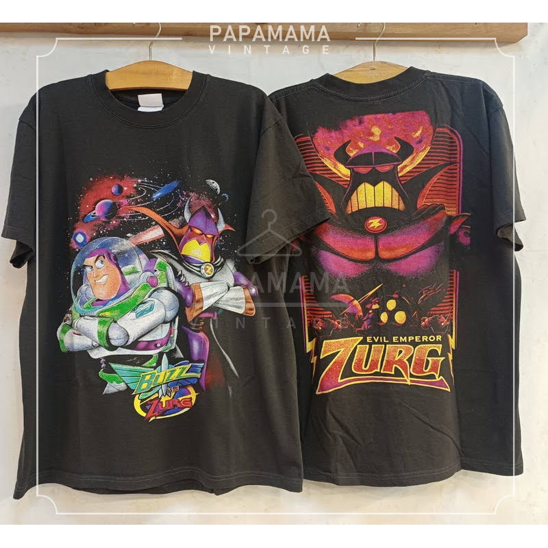 Toy Story BUZZ VS SURG Bio Washed เสื้อวินเทจ เสื้อการ์ตูนตำนาน papamama vintage shirt