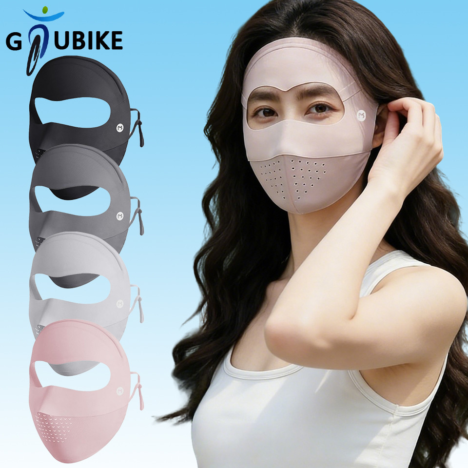 GTUBIKE UPF50+ ฤดูร้อนกลางแจ้ง Sunproof Anti-UV Thin Breathable Ice Silk Facekini Full-Face Mask