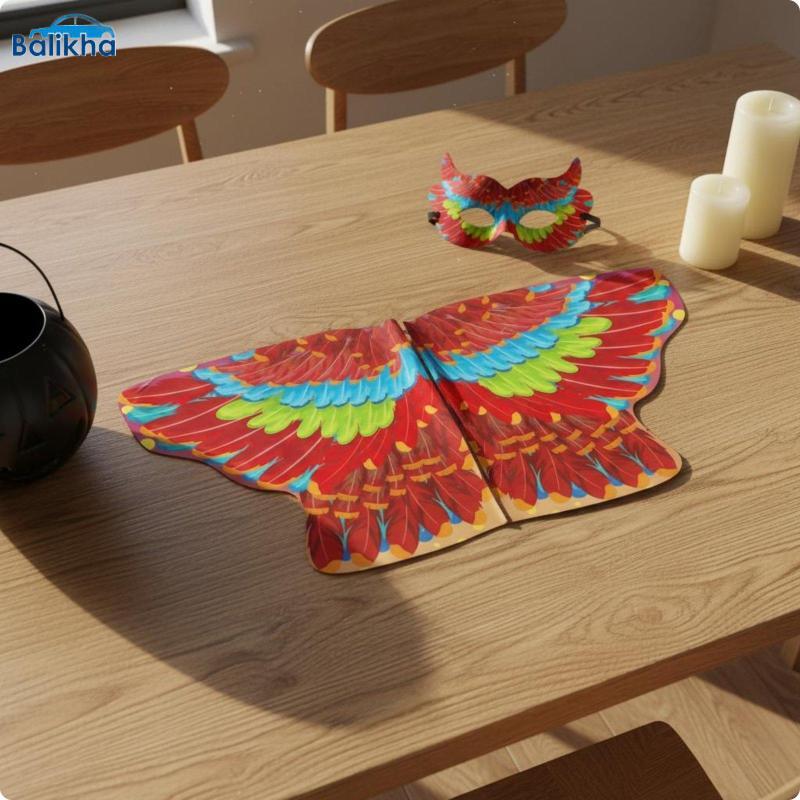 [บาลิข่า] Eagle Wing Cape ฮาโลวีนเด็ก Wing Accessories Set Party Prop Avian Wing Disguise Costume fo