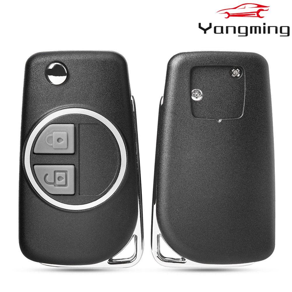 Yangming กุญแจรีโมท, Flip 2 ปุ่มกุญแจรถ,เปลี่ยน Uncut HU133R/SZ11R ใบมีดพับกุญแจรถสําหรับ Suzuki Swi