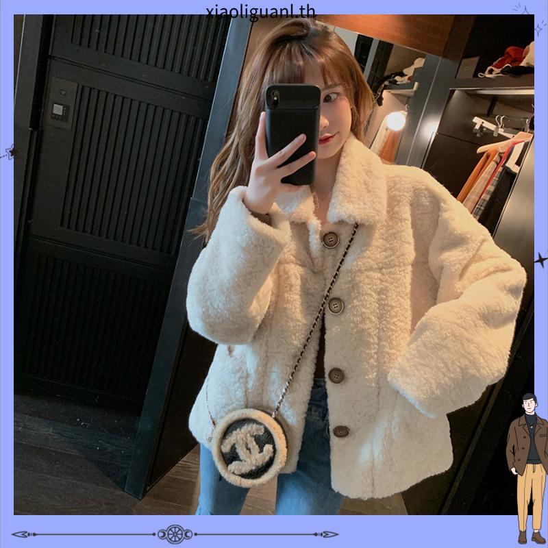 Ruo Bei Xuan เสื้อแจ็กเก็ต แขนยาว ทรงหลวม สไตล์เกาหลี