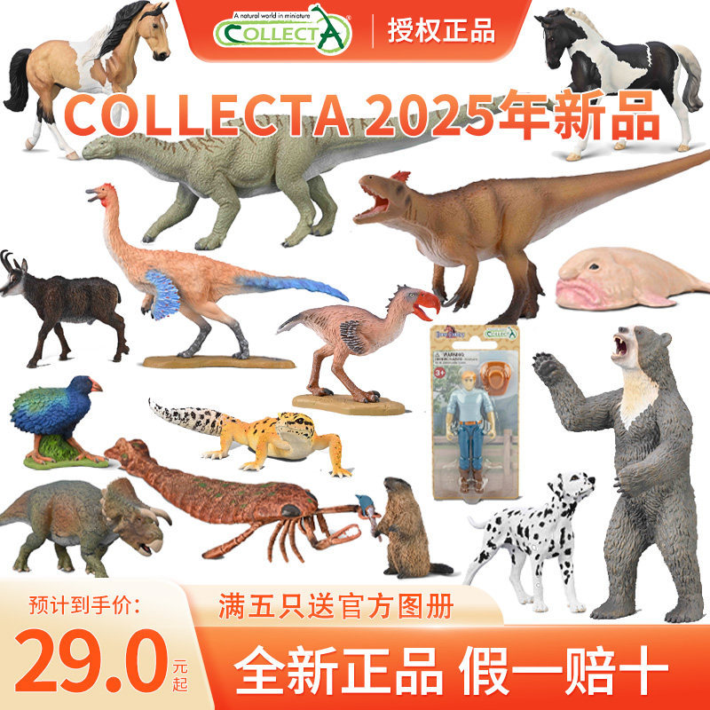 SF จัดส่งฟรี CollectA Animal Model [2025 สินค้าใหม่] Short-Faced Bear Leopard Print Gecko Imagine
