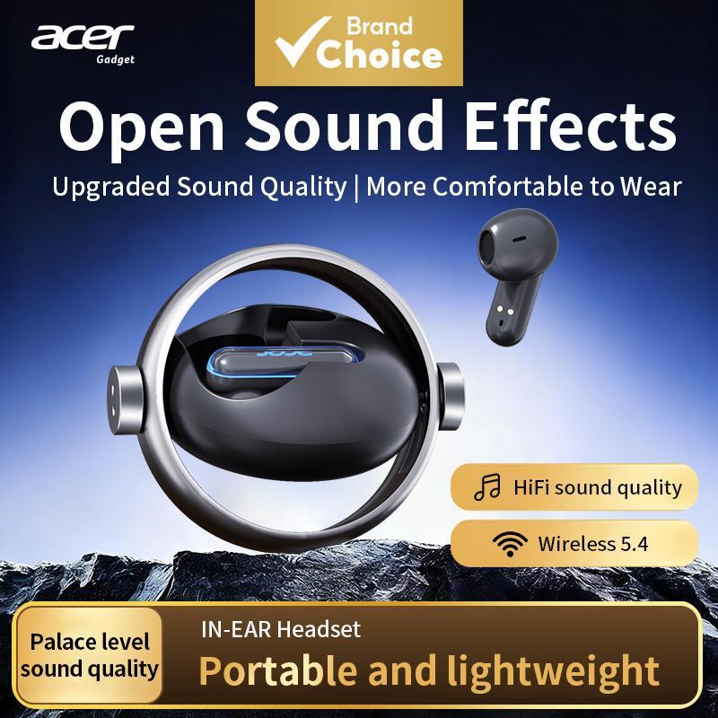 Acer OHR576 หูฟัง TWS หมุนเคสชาร์จ HD โทรหูฟังกีฬาวิ่งหูฟังเชื่อมต่อที่เสถียรเป็นพิเศษสําหรับสมาร์ทโ
