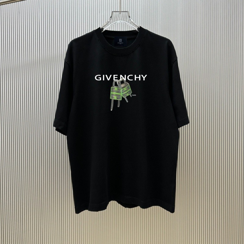 High Street สไตล์ Distressed Lock พิมพ์รอบคอเสื้อยืดผ้าฝ้ายแท้สบายรุ่น oversize All-Match สวมใส่ทุกวัน Top