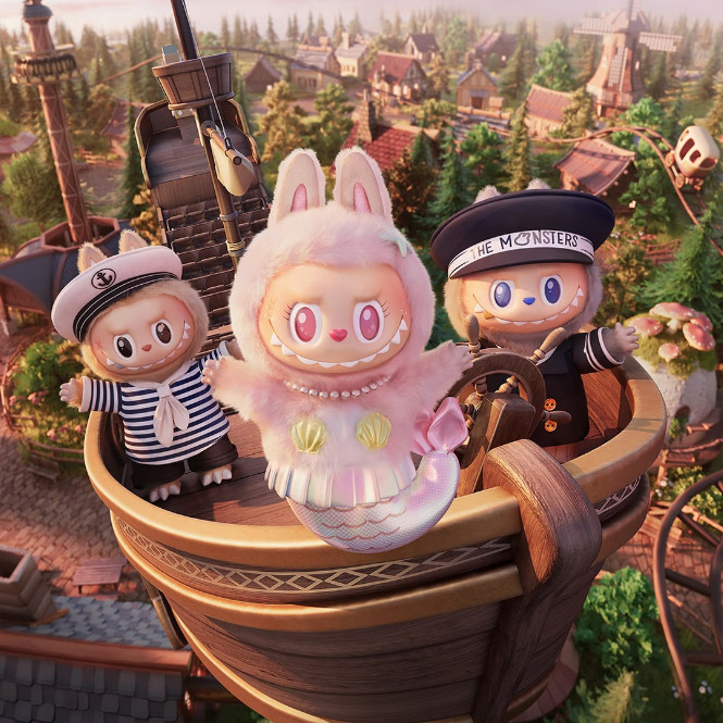 POPMART Labubu Flying Labubu MOKOKO นางเงือกกัปตันกะลาสี