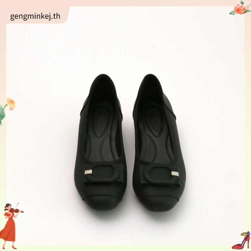 Thames(เทมส์) รองเท้าคัชชู รองเท้าส้นก้อน Shoes-TH41104