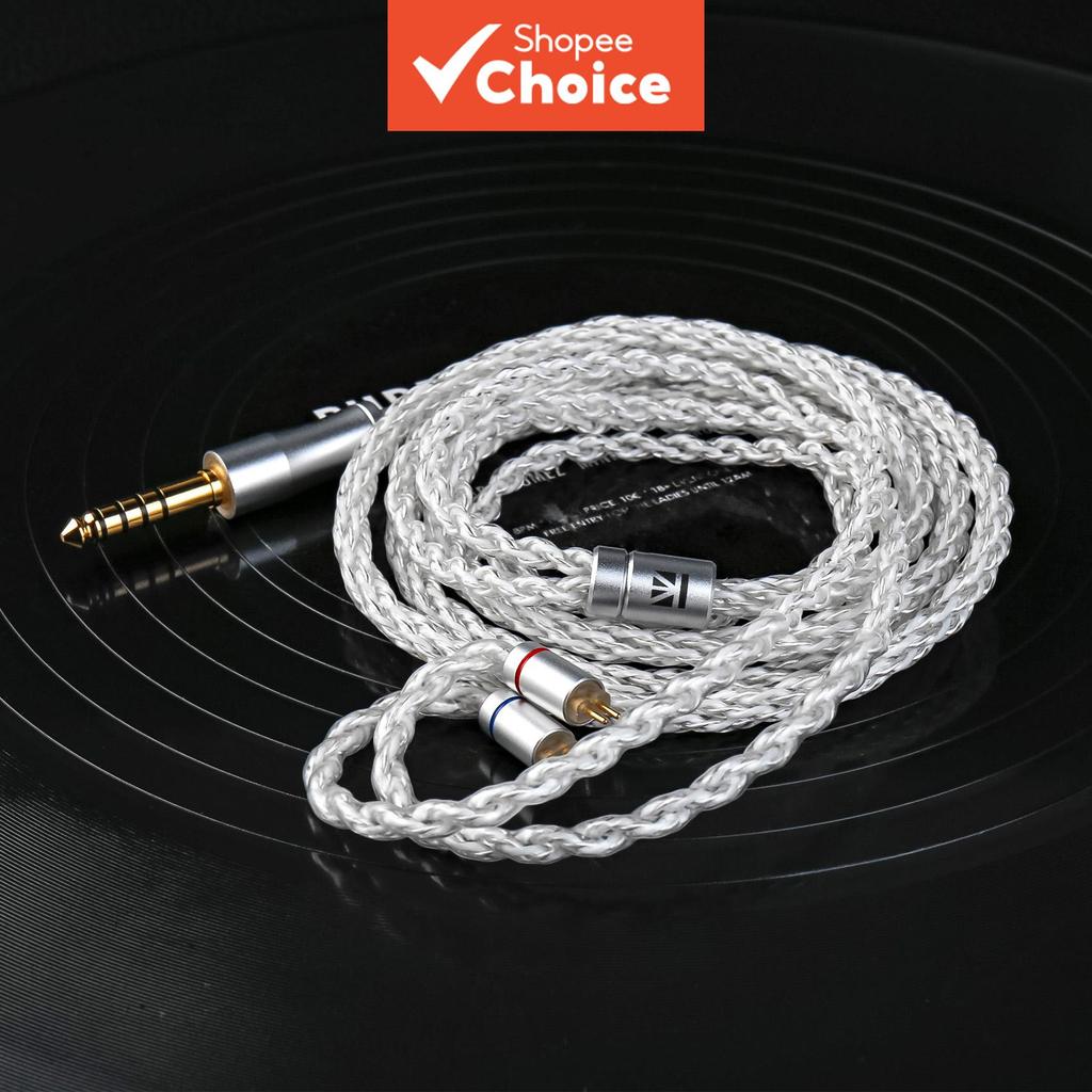 KBEAR Bai Silver-Plated IEM สาย 3.5 มม.4.4 มม.ปลั๊กสําหรับ KZ ZS10 PRO X ZSN PRO Audio Wire Elite X