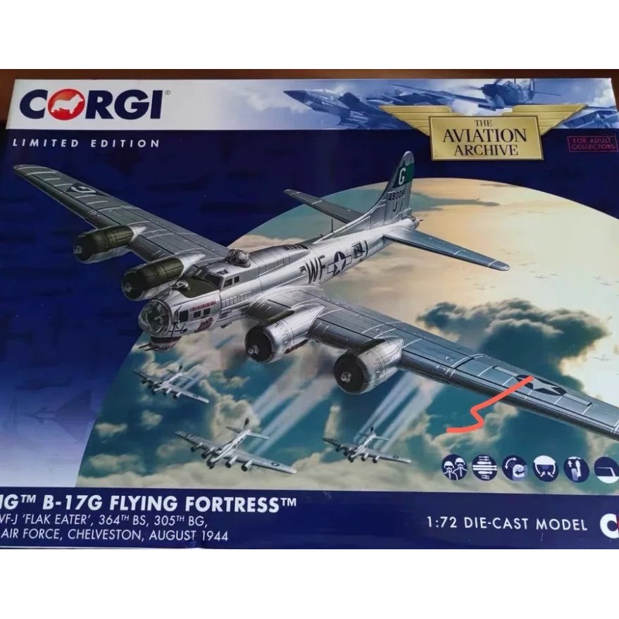 [Orphan] 1/72 CORGI Paparazzi AA33318 B17G Air Fort Our Store จัดส่งจากจีนแผ่นดินใหญ่ จัดส่งภายใน 2 