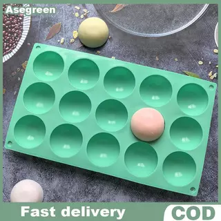 [Asegreen] 3D Ball รอบครึ่งทรงกลมแม่พิมพ์ซิลิโคนสําหรับ DIY Baking Pudding Mousse ช็อกโกแลตเป็นมิตรกับสิ่งแวดล้อมแม่พิมพ์เค้กอุปกรณ์ครัวเครื่องมือ
