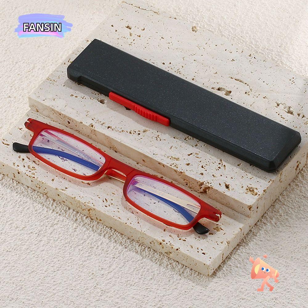 FANSIN แว่นอ่านหนังสือ Ultralight Blue Blocking ป้องกันแสงสีฟ้า พับพร้อมกล่อง สายตายาว ใส่สบายสําหรับสํานักงาน