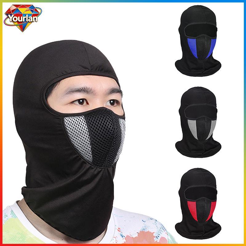Yourlan6m.th กันลม Balaclava เต็มหัว Ne ผ้าพันคอป้องกันเดินป่าตกปลาสกี Face Mask TH