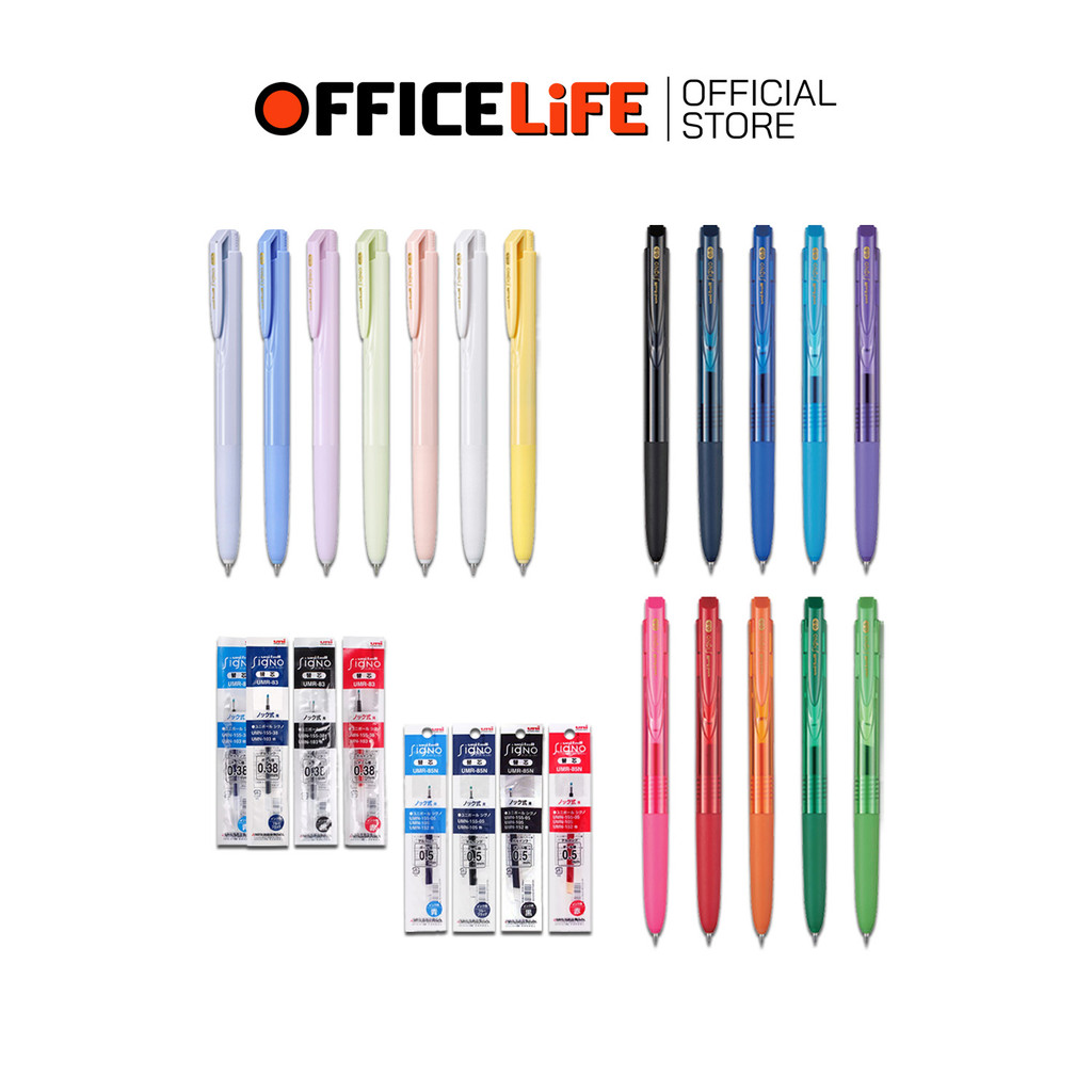 UNI (ยูนิ) ปากกาเจล ปากกา Ball SIGNO RT1 Limited รุ่น UMN-155NC และ ไส้ปากกา (ขายแยก) ขนาด 0.38 0.5และ 0.7 MM ( 1 ด้าม )