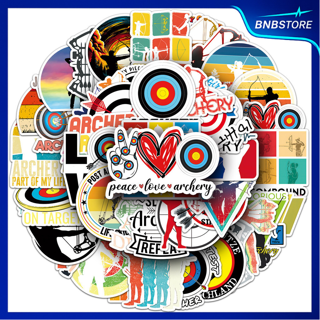 🍀ส่งจากไทย🍀 50แบบ สติกเกอร์ กีฬา ยิงธนู Archery Sport Sticker