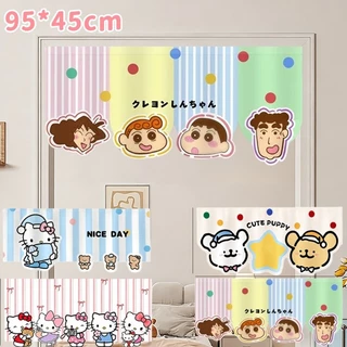 การ์ตูนชุดประตูแขวนผ้าม่านน่ารักลูกแมวฝาครอบกันฝุ่นตกแต่งบ้าน